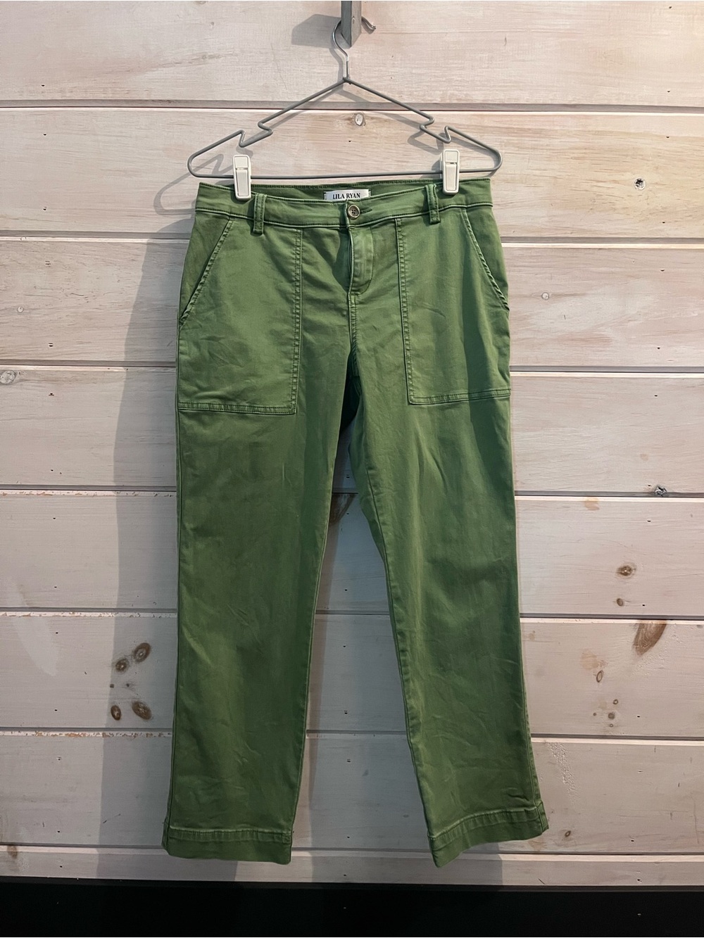 LILA RYAN Olive Green Chino Pants
